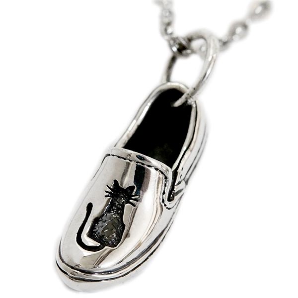 革靴 ローファー 猫 キャット シルバー925 ペンダント ネックレス