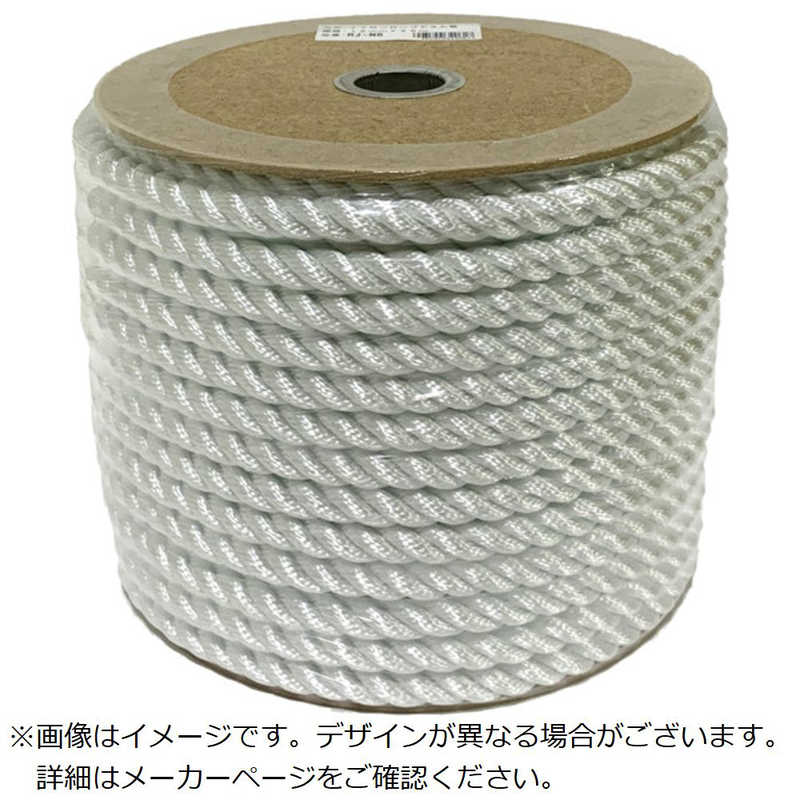 ユタカメイク　ロープ ナイロン3ツウチロ-プドラムマキ 12mmx45m　PRJN6