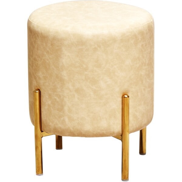 B.Bファニシング ONSU-0074MIL レザー調円柱スツール ミルクティー メーカー直送