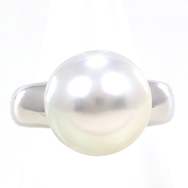 PT900 プラチナ リング 12.5号 南洋真珠 約13.5mm カード鑑別書 ジュエリー 中古