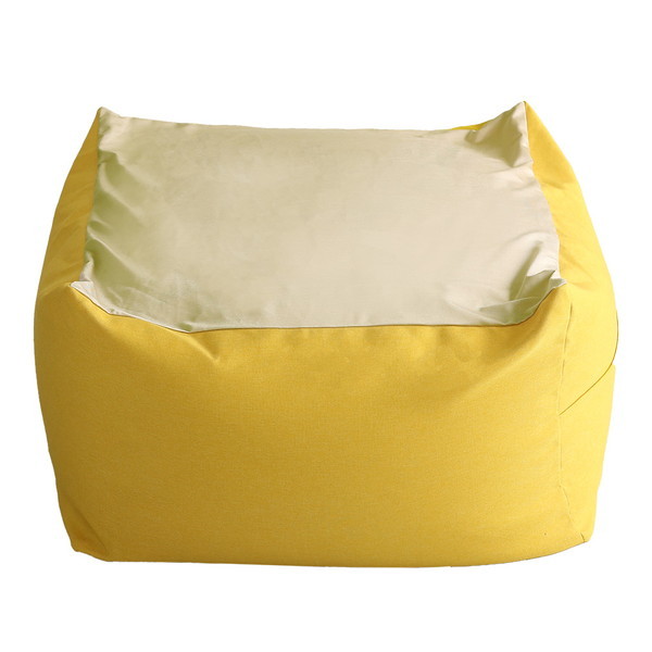 ホームテイスト SH-07-NGMV-XL キューブ型ビーズクッション ライトカラー Guimauve Neo-ギモーブネオ- カラーズ XLサイズ イエロー メーカー直送