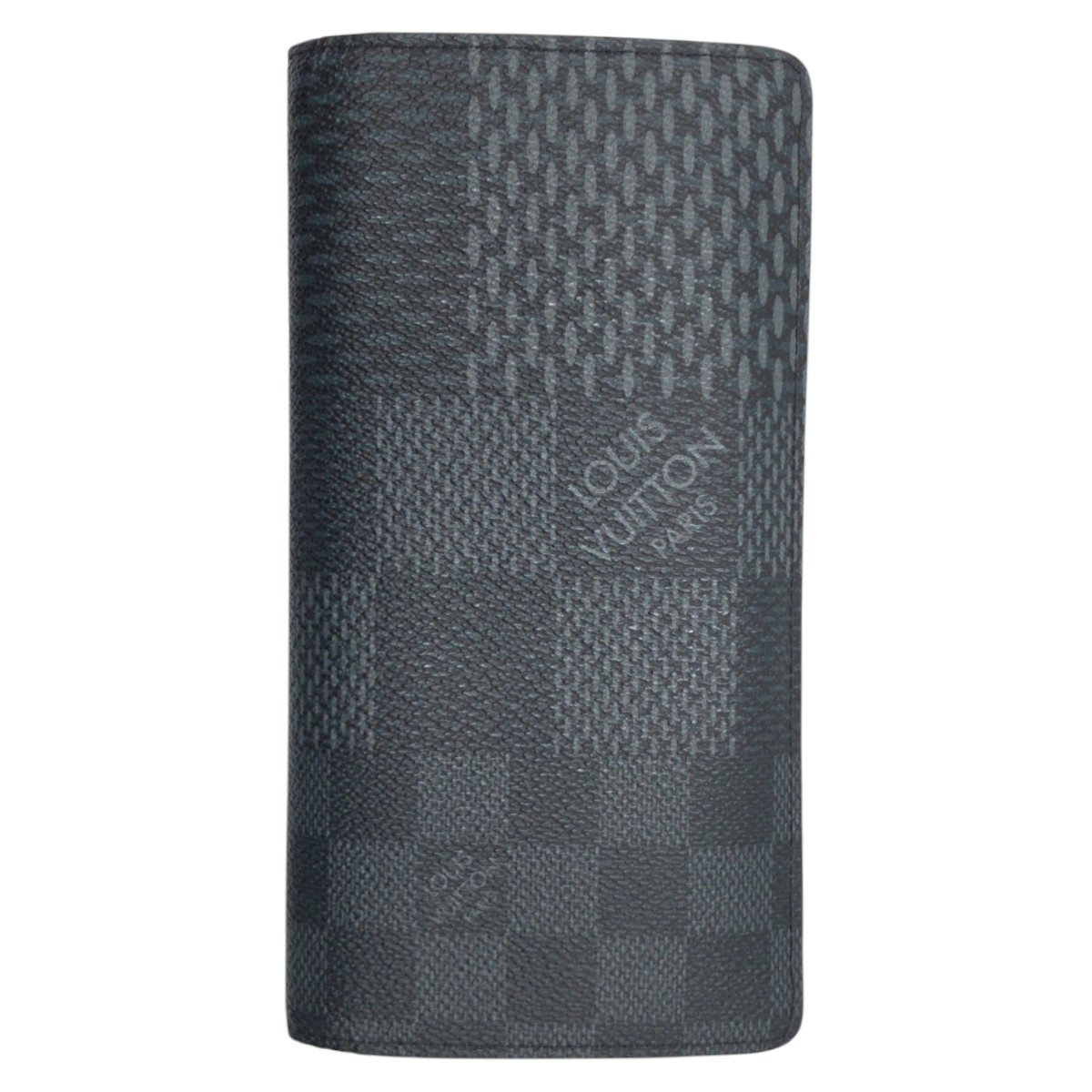 美品 ダミエ グラフィット 3D ポルトフォイユ ブラザNM ブラック 黒 PVC N60436 長財布 ロングウォレット メンズ 500893