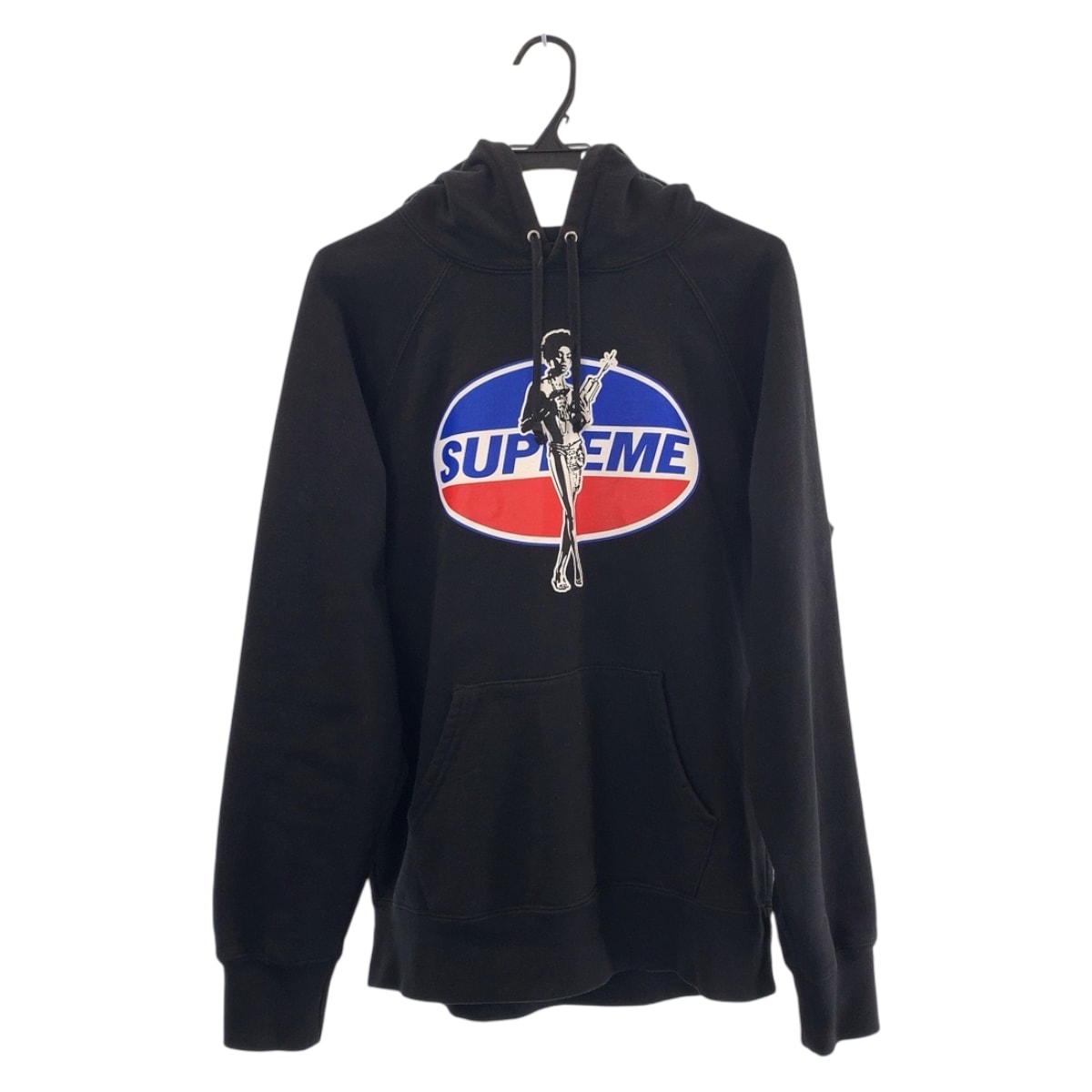 美品 ヒステリックグラマー コラボ サイズM ブラック 黒 コットン パーカー フーディ メンズ 504680