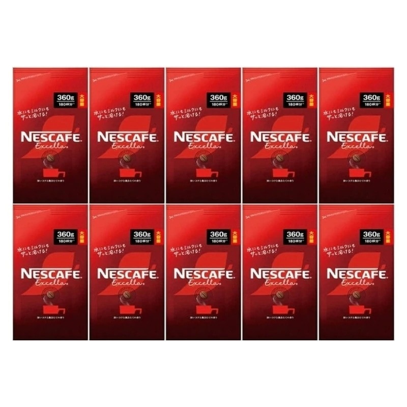 エクセラ 詰め替え 360g インスタントコーヒー 10個セット 賞味期限2027年4月