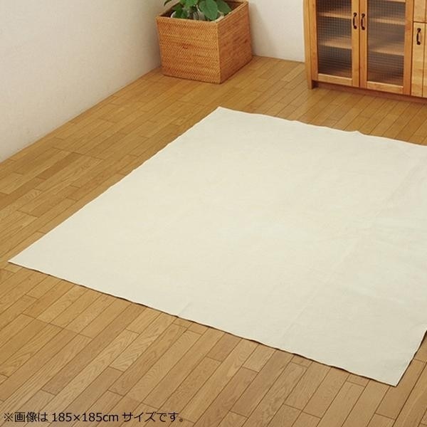 ラグ カーペット イーズ アイボリー 約220320cm （ホットカーペット対応） 3963599