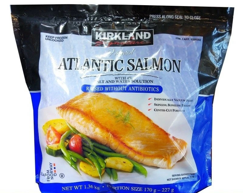 （冷凍品 カークランド アトランティックサーモン 1.36kg）骨皮無し ムニエル 調理 焼き鮭 魚 解凍 要加熱 料理 1切れ170g-227g ノルウェー コストコ 1286092 7,938円