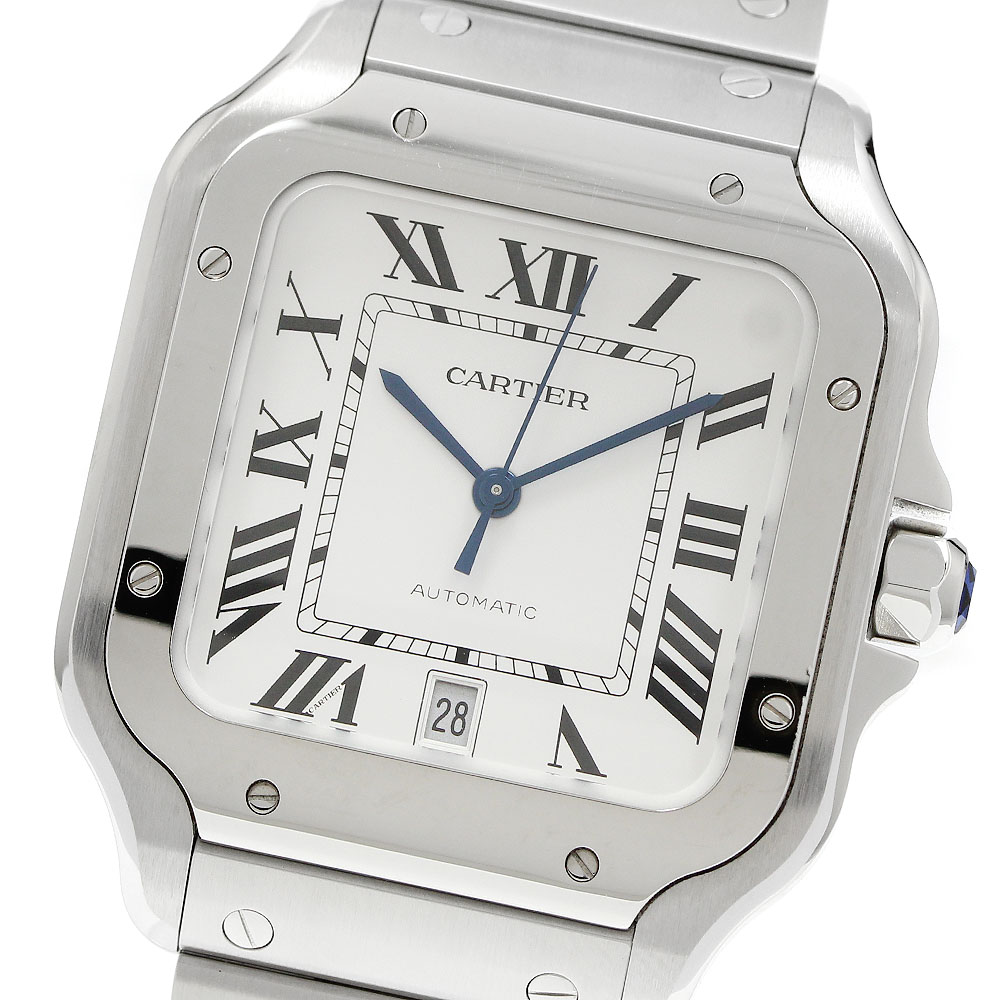 カルティエ CARTIER WSSA0018 サントス ドゥ カルティエ LM デイト 自動巻き メンズ 良品 箱・保証書付き_960635【中古】