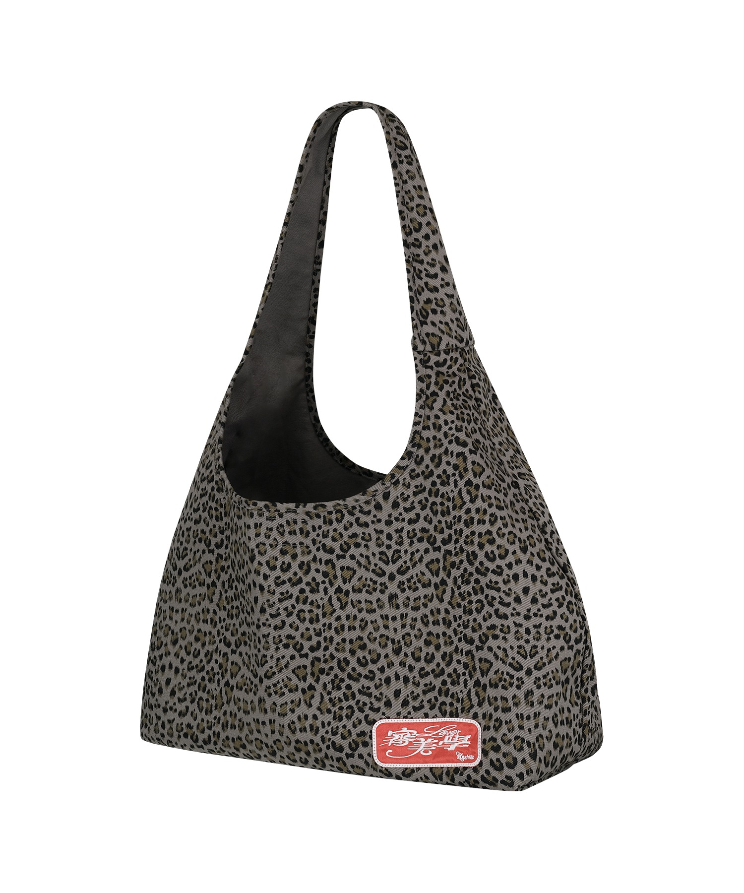 【KASHIKO】 LEOPARD PRINT SHOULDER BAG : BLUE GRAY