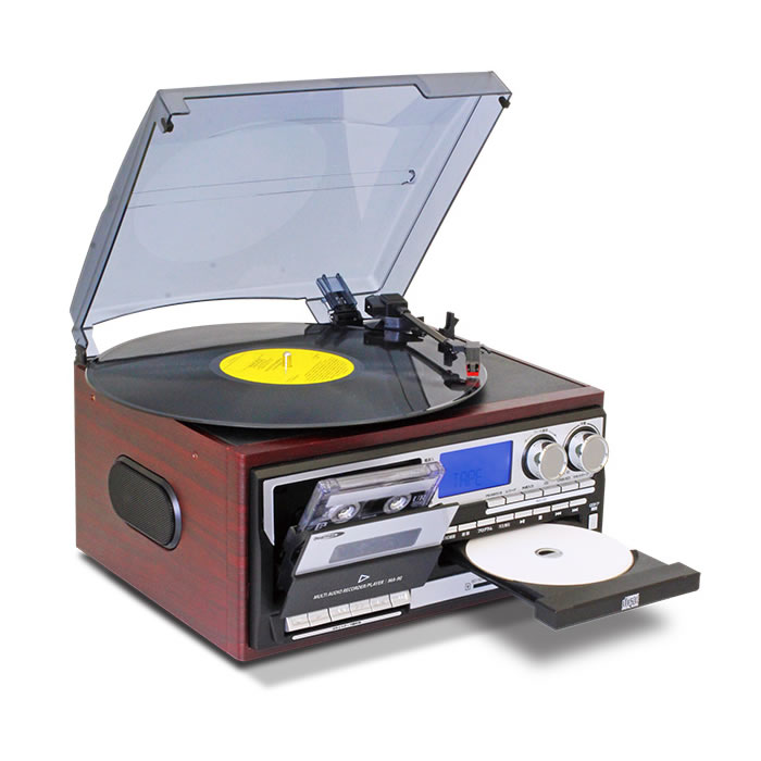 多機能 レコードプレーヤー CD ラジオ カセット MA-90