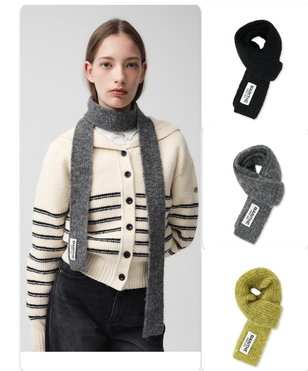 値下【Marithe + Francois Girbaud】マフラー 新品未使用 Marithe + Francois Girbaud(マリテフランソワジルボー