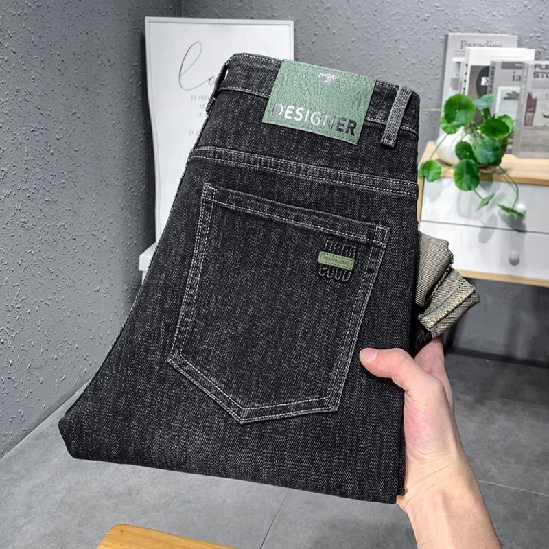 ジーンズ メンズ スタイル 厚みのある トレンド 伸縮性 スリム ストレート ストレート 万能 ライブ ブロードキャスト メンズ パンツ メンズ ズボン