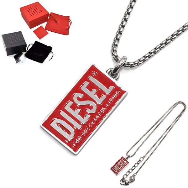 ネックレス DX1368040 ペンダント アクセサリー メンズ シルバー レッド