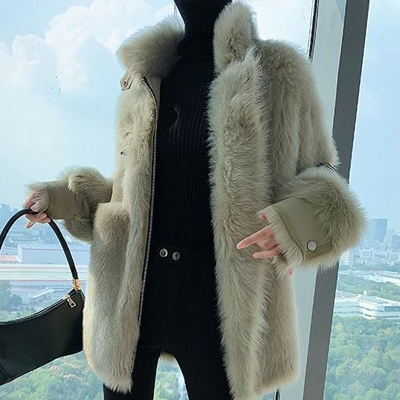 ブルゾン ジャケット秋冬 アウタ プードルファージャケットもこもこプードルボア風ふわふわファーコート4