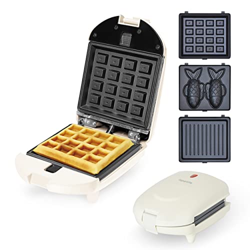 applife 3in1 着脱式おやつパックサンドメーカー たい焼き ワッフル パニーニ 簡単 時短 調理 フッ素加工 お菓子作り 朝食 電気式 卓上 調理家電 お手軽 シングル シンプル ホワイ