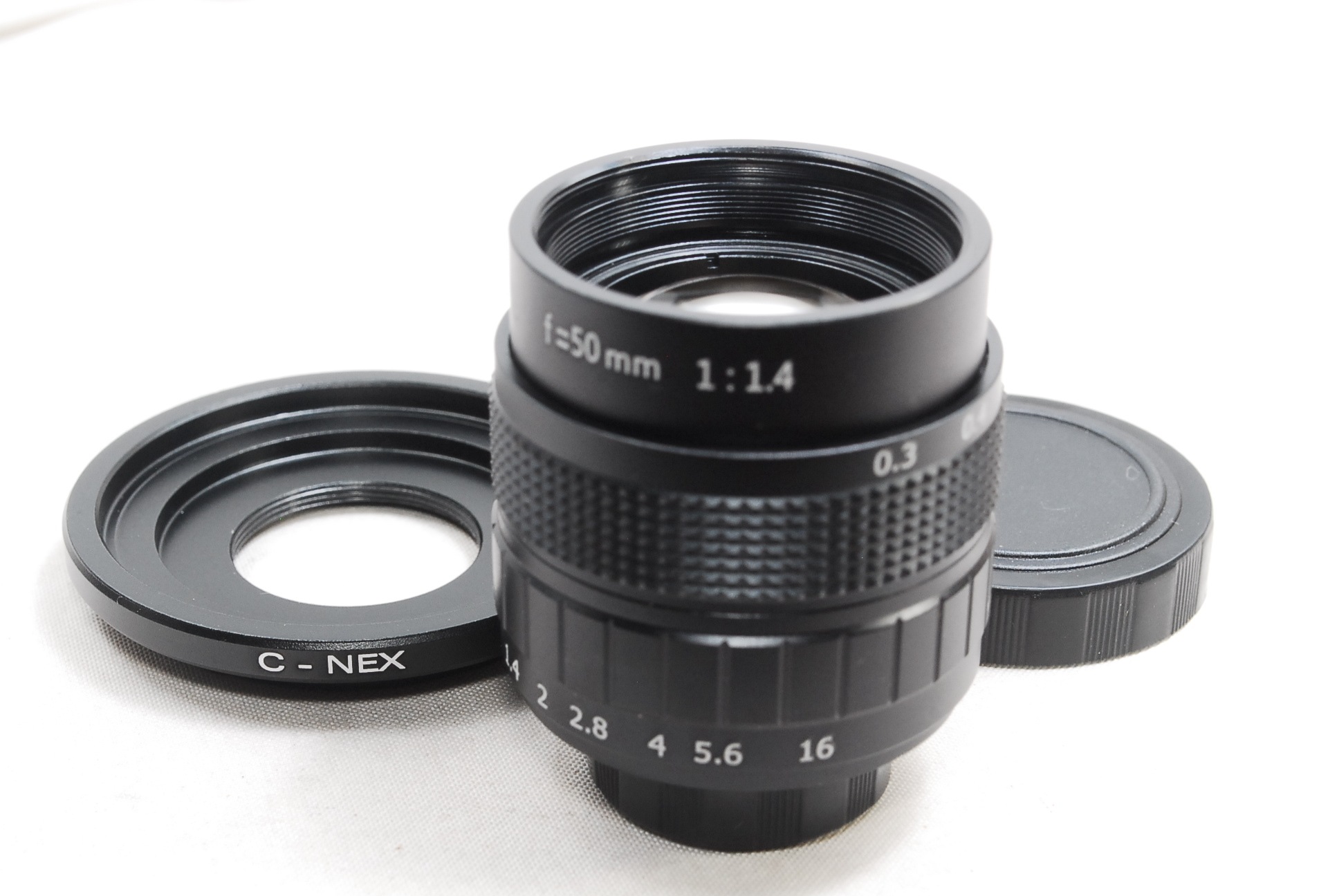 50mm F1.4 SONY BK NEX αEマウント Cマウント Fujian CCTV マニュアル 単焦点レンズ マウントアダプター
