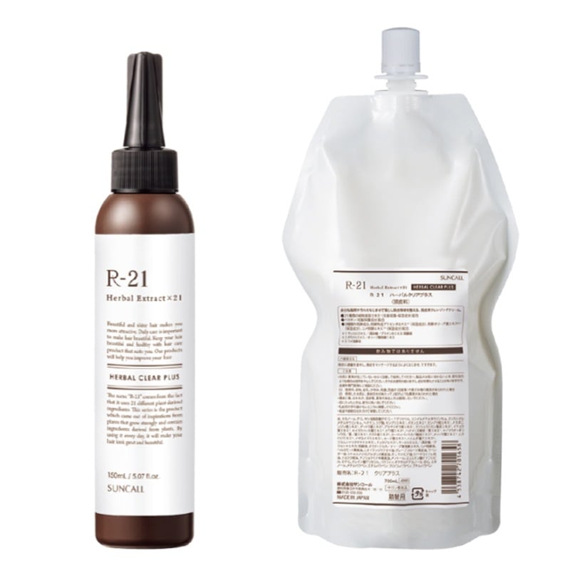 サンコール R-21 ハーバルクリアプラス 150mL + 700mL 詰め替え 頭皮クレンジング 頭皮マッサージ 頭皮パック クレンジングクリーム