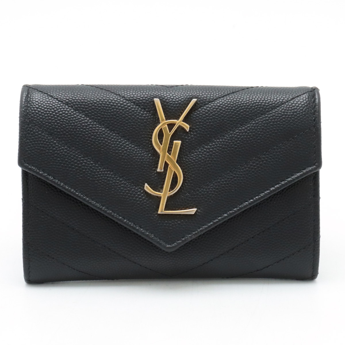 YSL イブサンローラン モノグラム コインケース 小銭入れ カードケース レザー ブラック 黒 414404