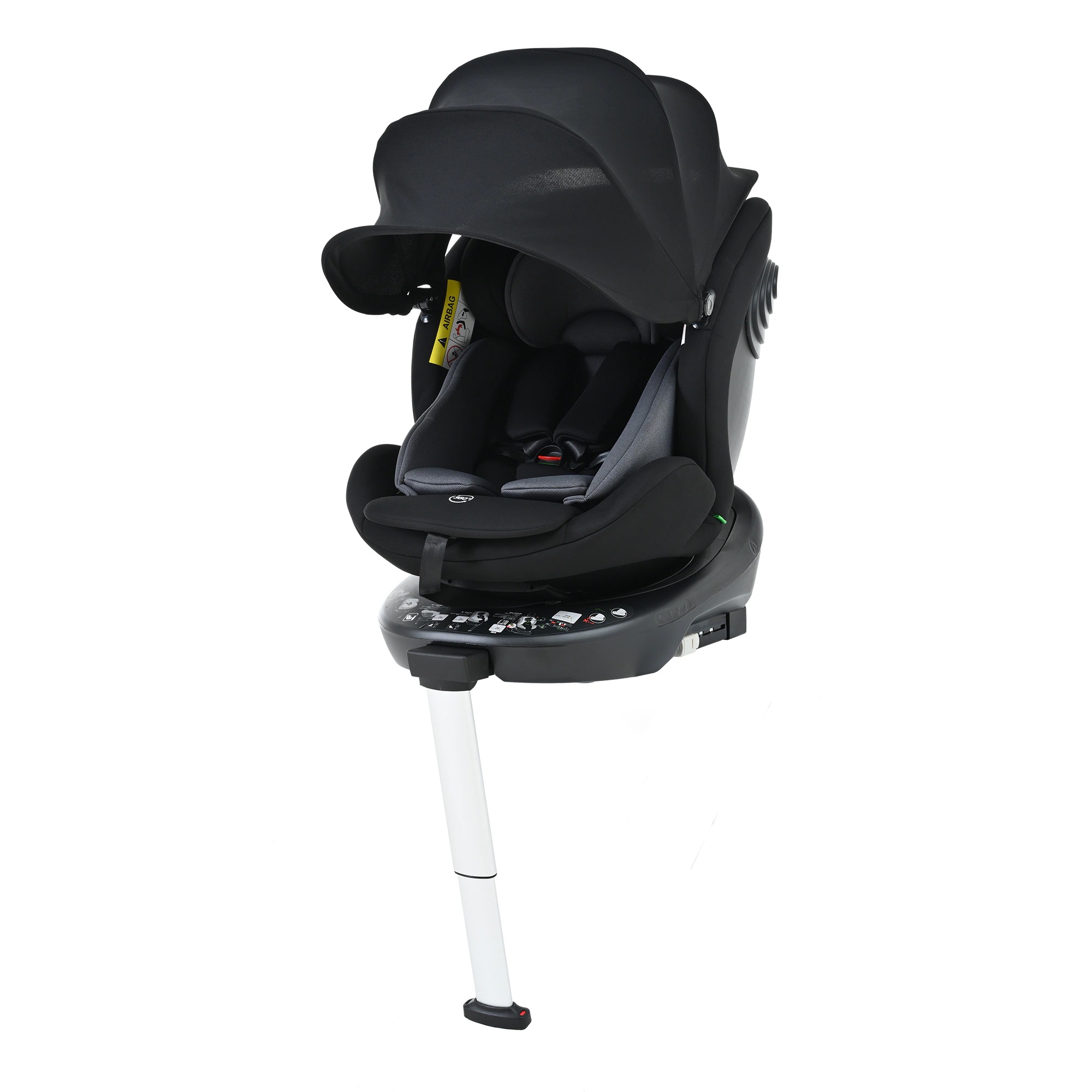 【サポートレッグ】新安全基準R129適合 チャイルドシート ISOFIX 360度回転 0-12歳頃 40～150cm 超広いサンシェード ジュニアシート 長く使える 洗える 取付簡単 キッズシート