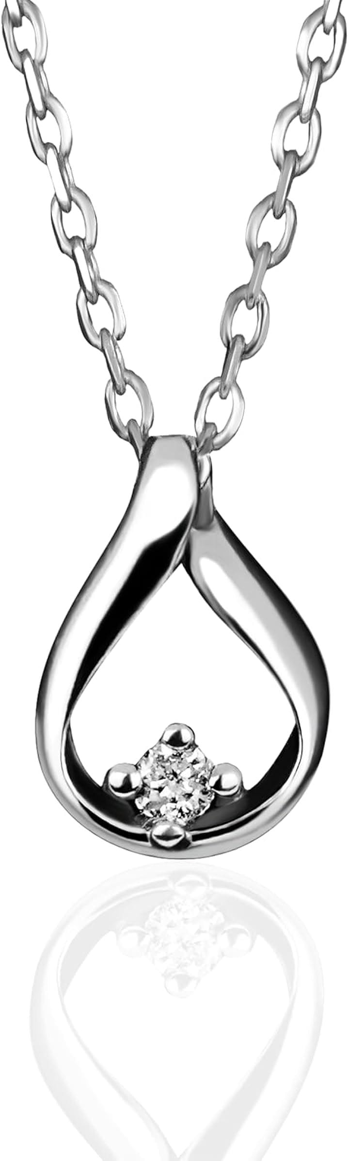 ネックレス レディース シルバー925 金属アレルギー対応ネックレス レディースネックレス 女性 人気 ダイヤモンド 38-45cm調整( platinum（プラチナ）)