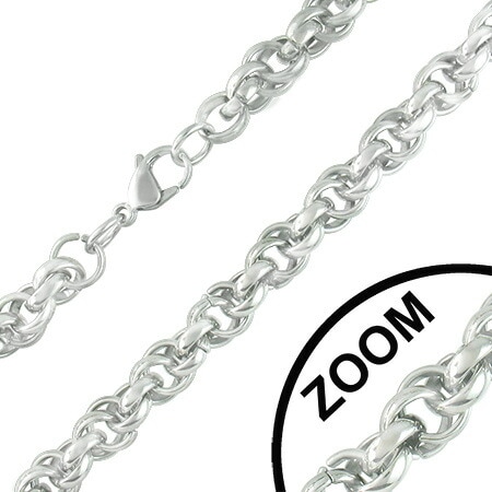 8.0mmダブルリングチェーン ネックレス 首飾り サージカルステンレス316L アクセサリー 長い 短い ロング ショート 男性 女性 プレゼント 太い 太め 重い stc00cvm065xx