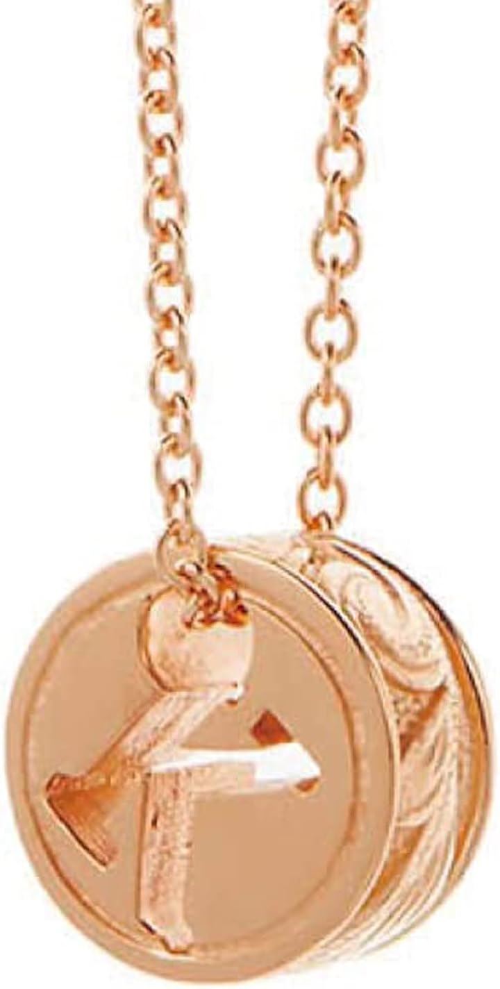 ハワイアンジュエリー イニシャル ネックレス ピンクゴールド/K 金属アレルギー対応 レディース (K) 5,305円