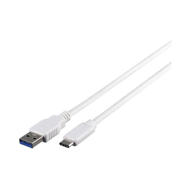 （まとめ） バッファローUSB3.1 Gen1ケーブル（A to C） ホワイト 0.5m BSUAC31105WH 1本 [x3セット]