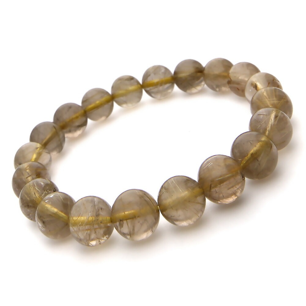 パワーストーン 天然石 ゴールドルチル ルチルクォーツ 金針水晶 ブレスレット 10mm GORB149 ゴールドルチルクォーツ ルチルクォーツ ブレスレット 14mm