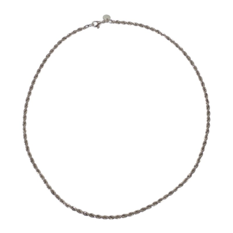 ツイスト チェーン スクリュー ネックレス シルバー925 レディース メンズ 美品 おしゃれ【Aランク】