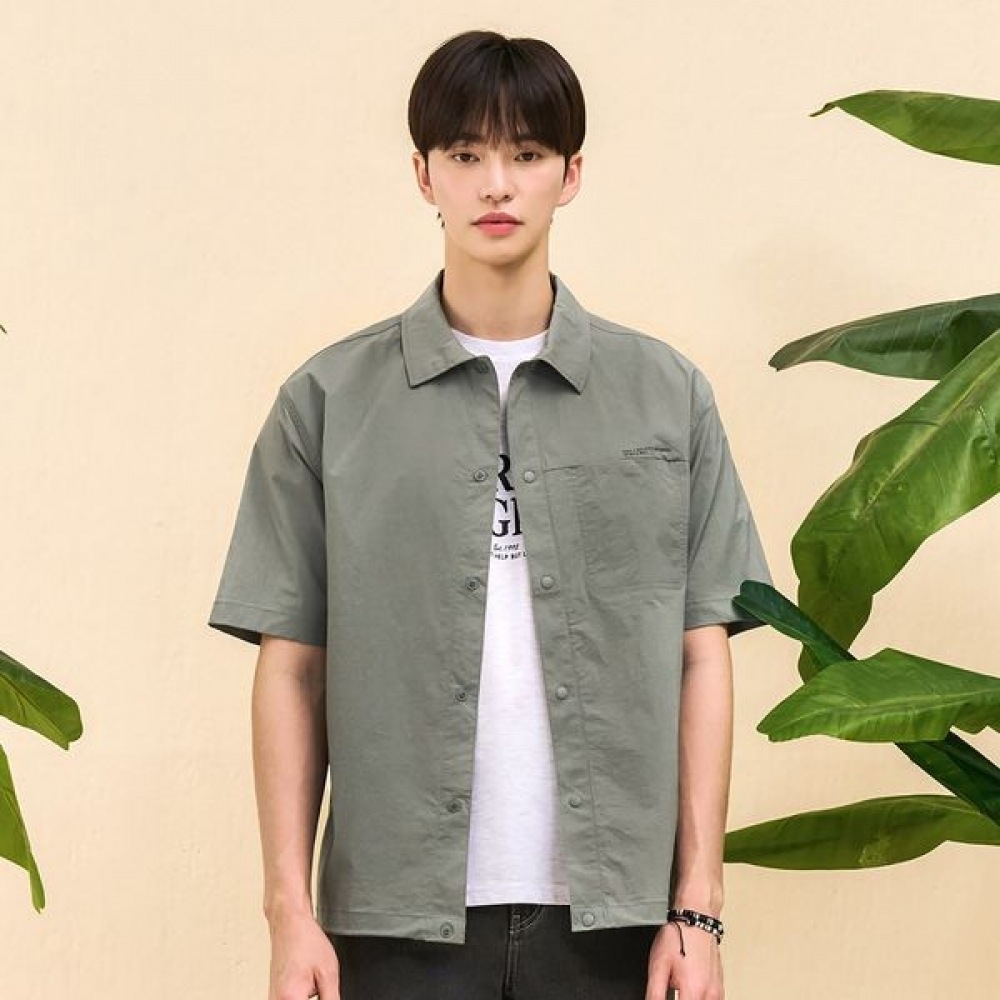 [チェースカルト] メンズストレッチ半袖シャツ-EBRK5521D0V