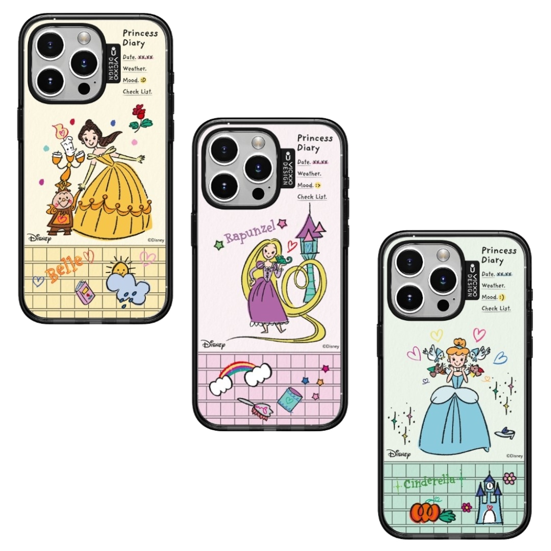 [vicxxo design] Disney princess diary phone ケース iphone15 iphone14 iphone13 iphone12