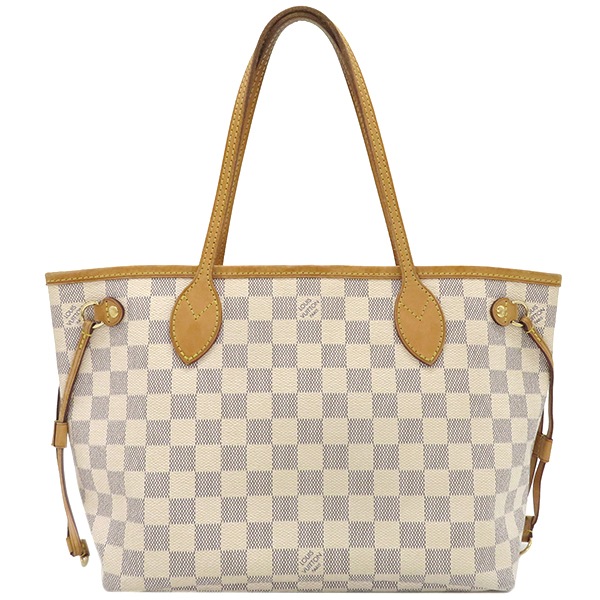 ルイヴィトン LOUIS VUITTON トートバッグ ネヴァーフルPM ダミエアズールキャンバス ダミエアズール ゴールド金具 白 N51110 VI1171【中古】
