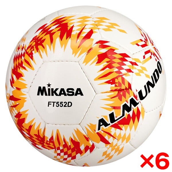 6個セット FT552D-RO ALMUNDO サッカーボール 検定球 5号球 手縫い