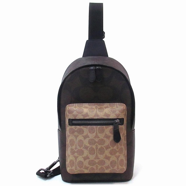 コーチ バッグ メンズ COACH アウトレット ブロックド シグネチャー ウエストパック ショルダー ボディバッグ CAB60 QBXI8