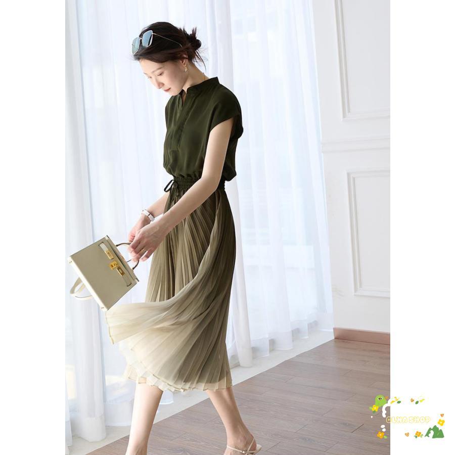 シャツワンピース レディース 40代 春夏 半袖ワンピース vネック フレアスカート きれいめ プリーツ 韓国風 大人 上品 20代 30代 50代 結婚式