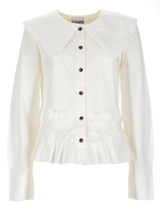 GANNI Women Shirts A1040096 ZZ8 WHITE