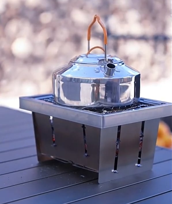 焚き火台 コンパクト ミニ 折りたたみ 薪ストーブ 軽量BBQ 焚火 ステンレス製 Perfect Grill