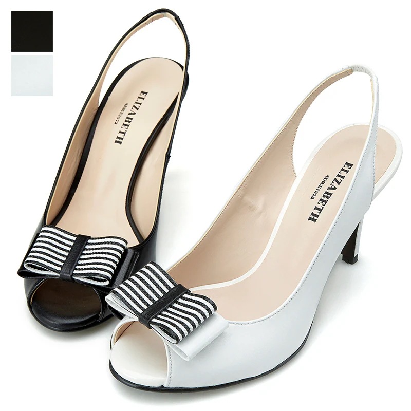 エリザベート ストライプリボン サンダル EL15131