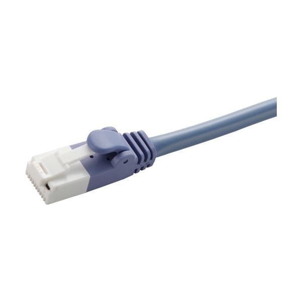 (まとめ) エレコム 爪折れ防止クロスケーブル(Cat5E対応) ブルー 1.0m LD-CTXT/BU10 1本 (×30セット)