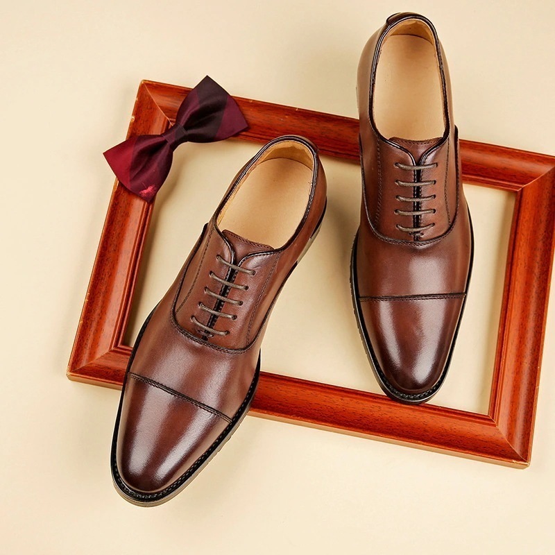 【急速出荷!】ビジネスシューズ メンズ 紳士靴 本革 革 革靴 走れる 軽量 防滑ソール 通気防臭 滑りにくい ゆったり フォーマル ストレートチップ