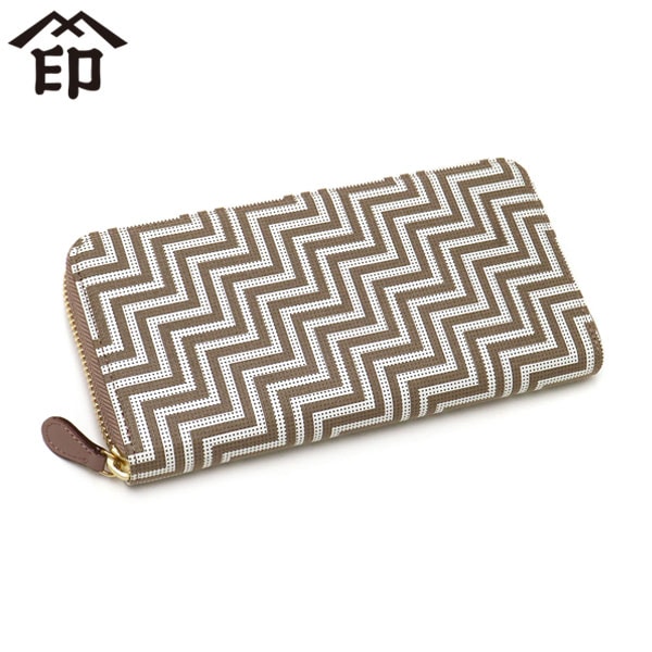 長財布 レディース ラウンドファスナー 財布 大容量 薄い 本革 サイフ レザー 小銭入れ カード 軽量 上原勇七 甲州印伝 日本製 束入F 7605