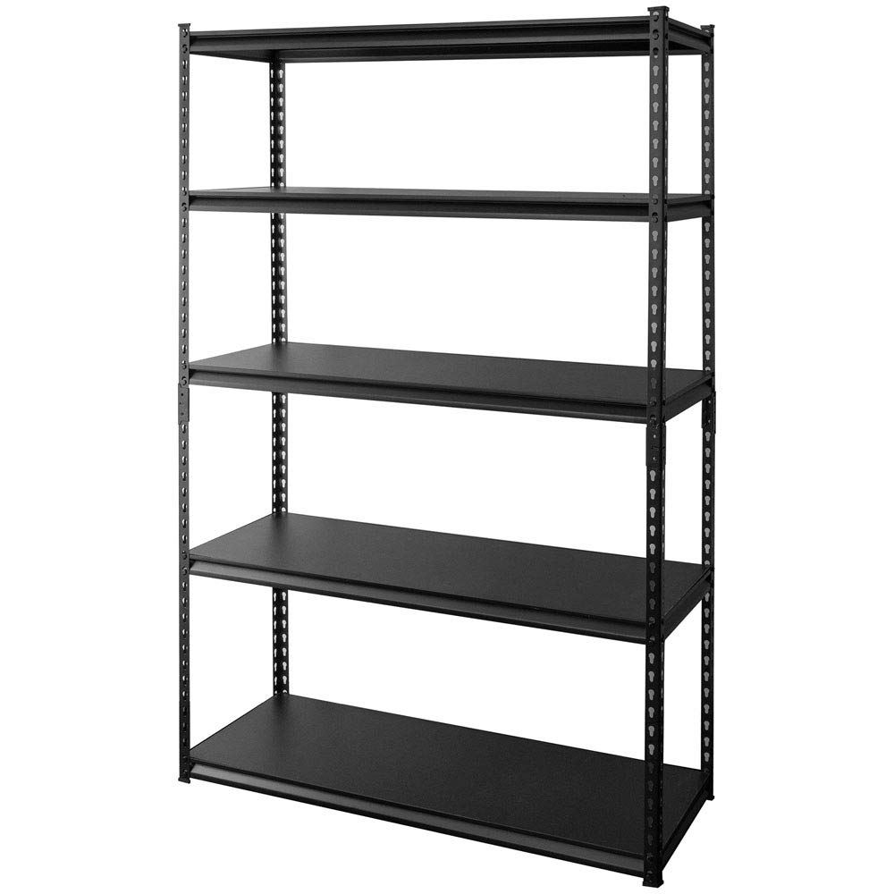 アイリスプラザ ラック スチールラック メタルラック 幅120cm 5段 STR-1200 ブラック 幅約120×奥行約46×高さ約183