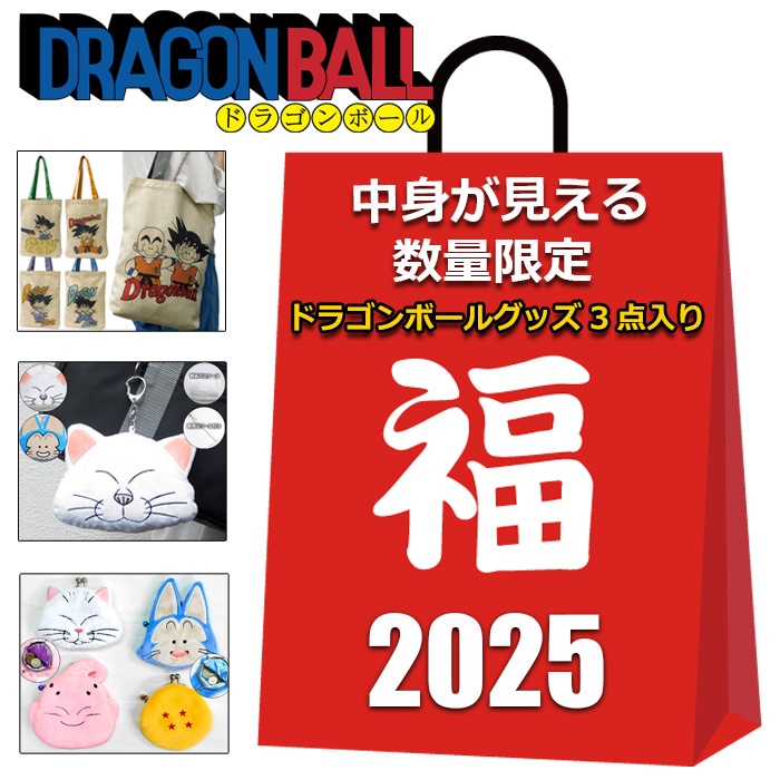 ドラゴンボール 福袋 2025 中身が見える 3点入り 大容量 トートバッグ パスケース 定期入れ コインケース 小銭入れ メンズ レディース キッズ まとめ売り アニメ キャラクターグッズ グッズ