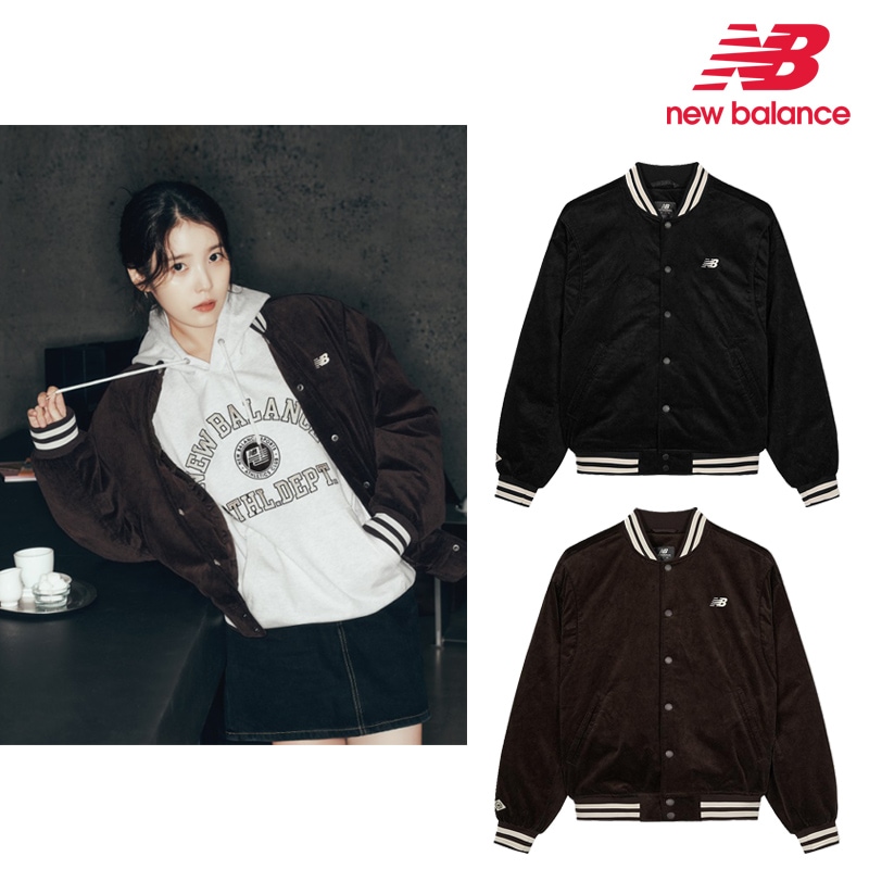 NBNQF41903 UNI Heritage Corduroy Varsity Padded Jacket WITH IU IU着用 ユニセックス バーシティ 中綿 暖か 軽量 秋冬 デイリー 上品