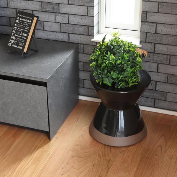 スツール 陶器 フラワーベース 花台 オブジェ サイドテーブル 玄関 ポップ シンプル ホワイト 白 ブラック 黒 ブルー 青 イエロー 黄色 グレー レッド 赤