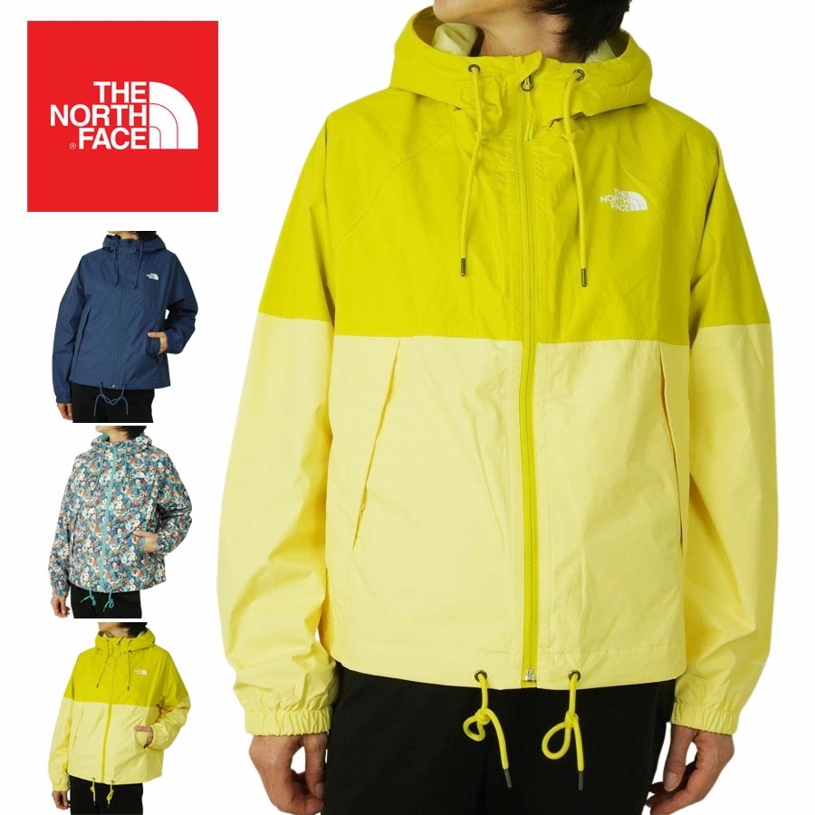 ノースフェイス THE NORTH FACEレディース ジャケットW ANTORA RAIN HDYアントラレインフーディーブルー アシッドイエロー フラワー 13,575円