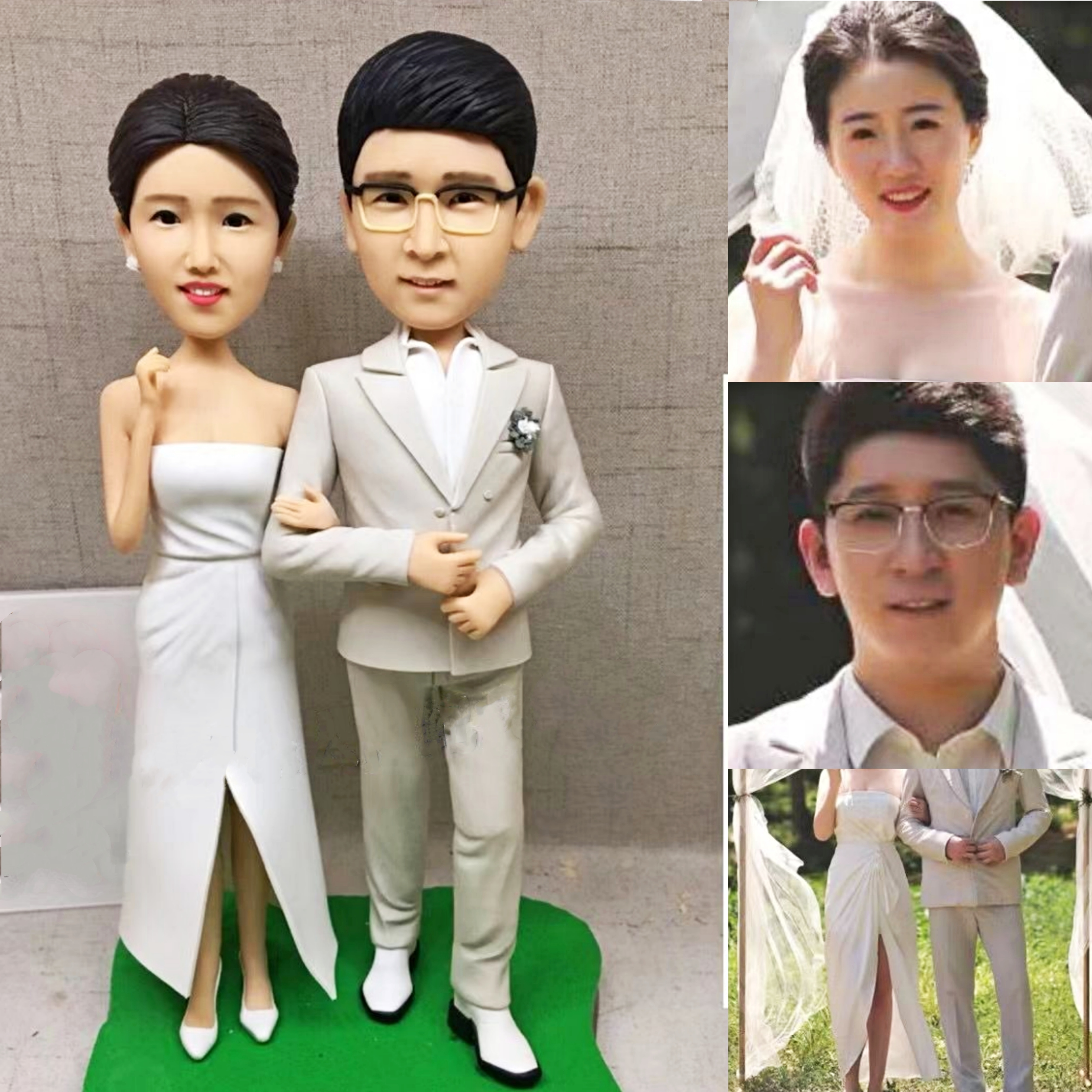 【オーダーメイド】3D肖像画 似顔絵 人形 フィギュア 結婚祝い 周年記念日 カップル 彼氏 彼女 夫婦 両親 贈呈品 記念品