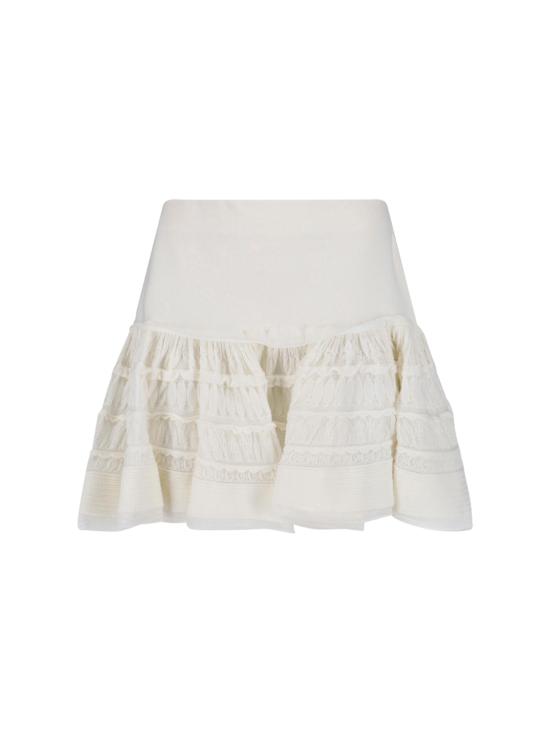 ALAIA Women Mid Skirts AA9J2480K164C 000 White