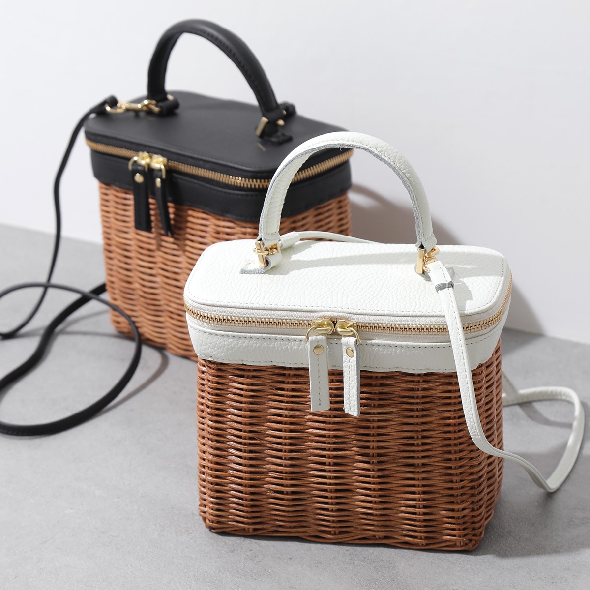 BAGMATI バグマティ ショルダーバッグ BBK23 SS15 レディース かごバッグ ハンドバッグ ウィッカー×レザー 鞄 カラー2色 12,213円