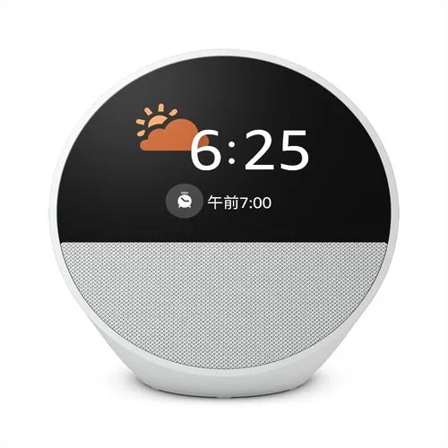 【推奨品】アマゾン B0C2RZWV9B Echo Spot 2.8インチディスプレイ付きスマートスピーカー グレーシャーホワイト