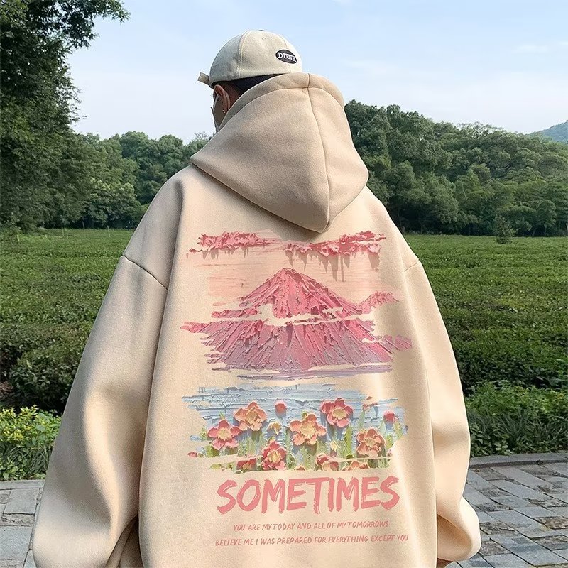 パーカー 韓国ファッション レトロ カジュアル スウェット ゆったり かっこいい 花柄 フード付き スウェット 百掛け ジャケット トップス